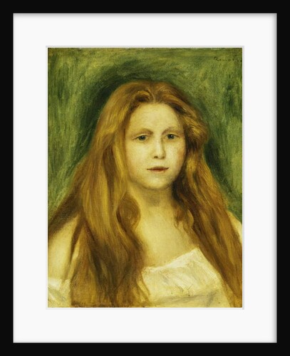 Head of Girl; Tete de Jeune Fille, 1888 by Pierre Auguste Renoir