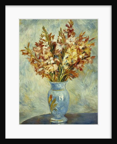 Gladioli in Blue Vase; Glaieuls au Vase Bleu, 1884 by Pierre Auguste Renoir