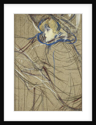 Profile of Woman: Jane Avril; Profil de Femme: Jane Avril, 1893 by Henri de Toulouse-Lautrec