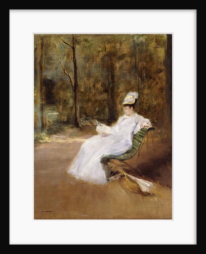 Sitting on a Bench; Sur le Banc, c.1848 by Eva Gonzales