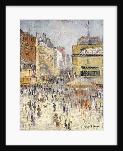 Bastille Day on Rue de Clignancourt, Paris; La Quartorze Juillet a Paris, la Rue de Clignancourt by Gustave Loiseau