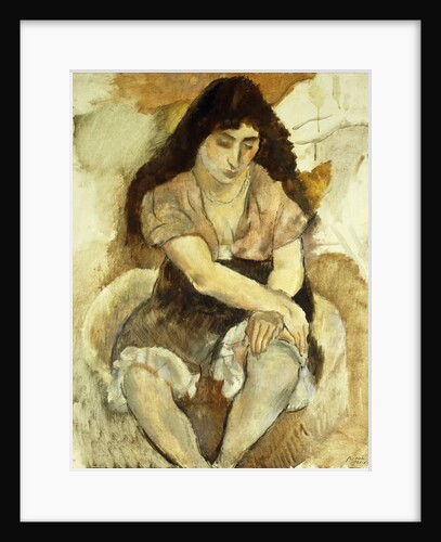 Young Woman Sitting; Jeune Fille Assise, 1921 by Jules Pascin