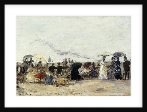 Trouville, Beach Scene; Trouville Scene de Plage, 1879 by Eugene Louis Boudin