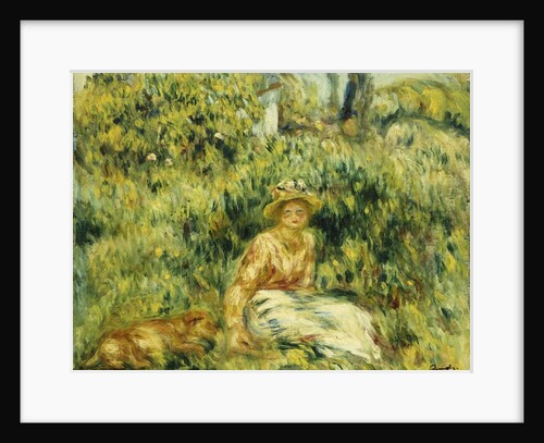 Young Woman in a Garden; Jeune Femme dans un Jardin, c.1916 by Pierre Auguste Renoir