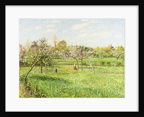 Morning, Spring, Grey Weather, Eragny; Matin, Printemps, Temps Gris, Eragny, 1900 by Camille Pissarro