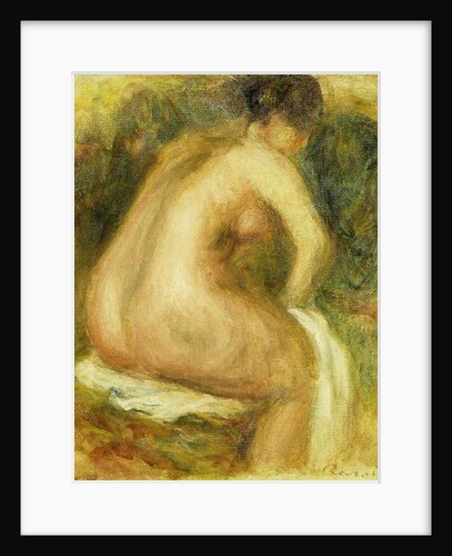 Nude Woman Bathing; Femme Nue Assise, 1910 by Pierre Auguste Renoir