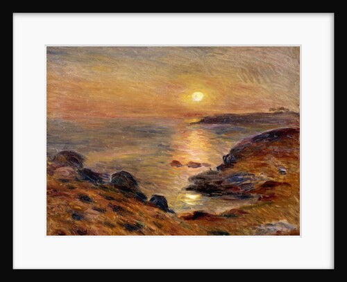 The Setting of the sun at Douarnenez, 1883 by Pierre Auguste Renoir