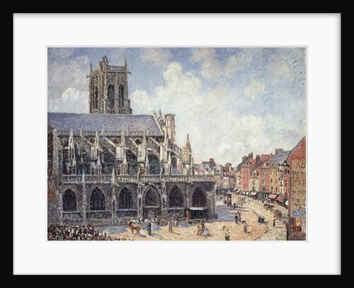 The Church of Saint Jacques in Dieppe in the Morning Sun by Camille Pissarro