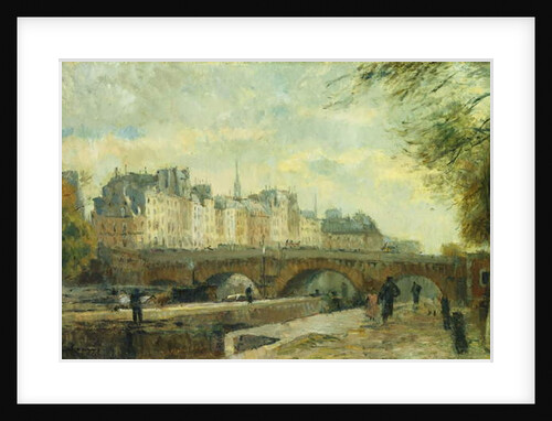 The New Bridge of the City; Le Pont Neuf de la Cite by Albert-Charles Lebourg