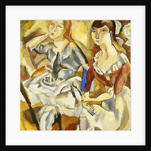 Young Girls Sitting Together; Jeune Filles Attablees, 1915-1919 by Jules Pascin