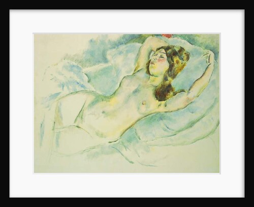 Nude Woman Reclining; Femme Nue Allongee, 1920-1925 by Jules Pascin