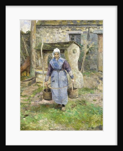 Mother Presle, Montfoucault; La Mere Presle, Montfoucault, 1874 by Camille Pissarro