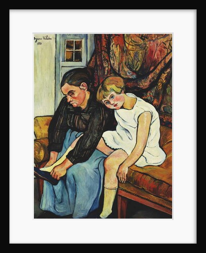 Grandmere chaussant une Fillette, 1931 by Marie Clementine (1865-1938) Valadon