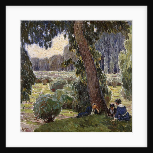 Relaxing in the Au; Rast in der Au by Carl Moll