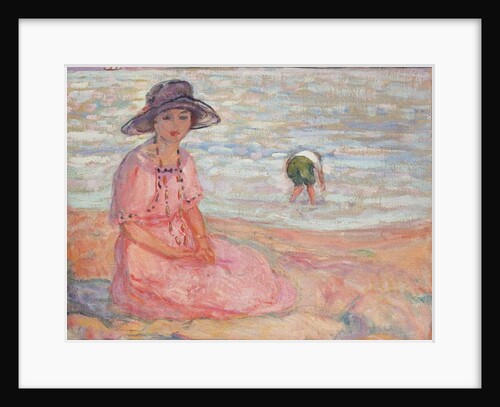 Woman in the Pink Dress by the Sea; Femme a la Robe Rose au bord de la Mer, c.1920 by Henri Lebasque