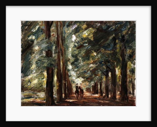 Avenue in Sakrow with Two Riders; Allee in Sakrow mit zwei Reitern, c.1923 by Max Liebermann