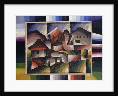 House in the Landscape; Hauser in Landschaft, c.1920 by Arthur Segal