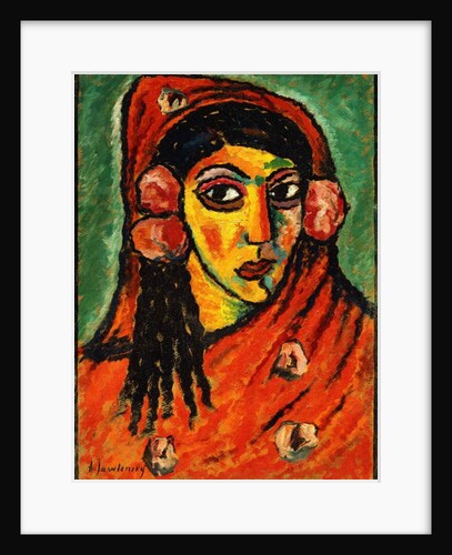 Spanish Girl with a Red Scarf; Spanierin mit rotem Schal, c.1912 by Alexej von Jawlensky