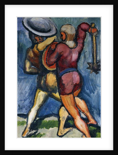 Two Warriors; Zwei Kampfende, 1910 by August Macke