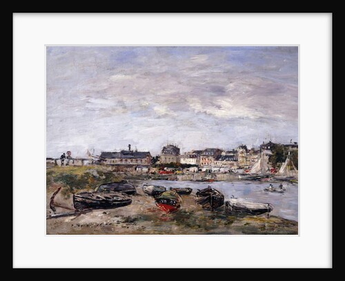 Trouville: View toward Deauville on Market Day; Trouville: Vue prise de Deauville, un Jour de Marche, 1895 by Eugene Louis Boudin