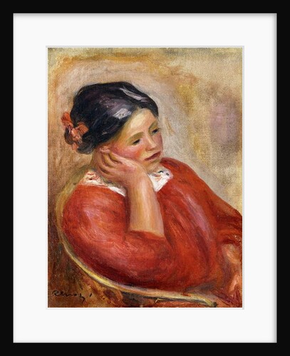 Gabrielle Leaning; Gabrielle Acoudee by Pierre Auguste Renoir