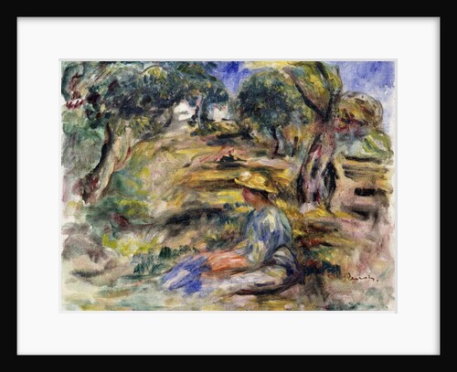 Woman in Blue, Seated; Femme en Bleu Assise by Pierre Auguste Renoir