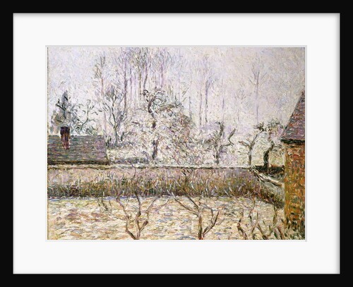 Landscape with Frost and Mist, Eragny; Paysage, Givre et Brume, Eragny by Camille Pissarro