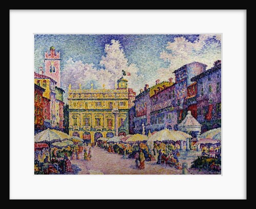 The Herb Market, Verona; la Place aux Herbes, Verone by Paul Signac
