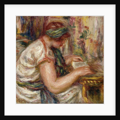 Woman in Arabic Dress Reading; Femme en Blouse arabe lisant, 1919 by Pierre Auguste Renoir