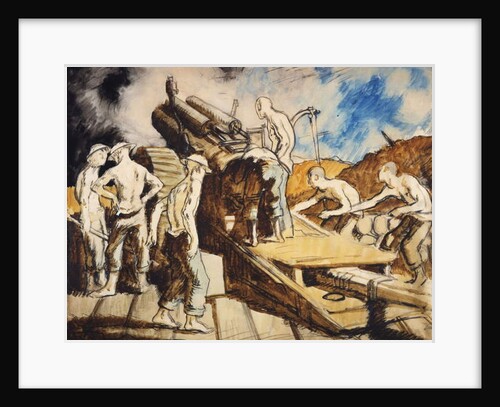 The Howitzer in Action, c.1917 by William Orpen