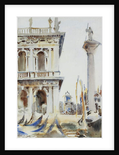 The Corner of the Libreria, with the Column of St. Theodore, Venice, 1904 by John Singer Sargent