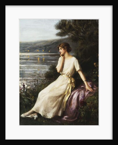 Portrait of a Woman by a Lake by Albert Lynch