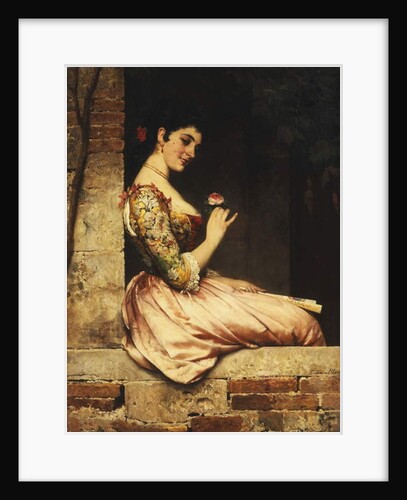 The Pink Rose by Eugen von Blaas