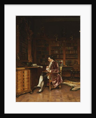 In the Library by Johann Hamza