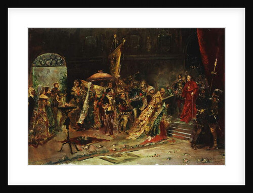 Presentation to the Cardinal, 1877 by Salvador Sanchez Barbudo