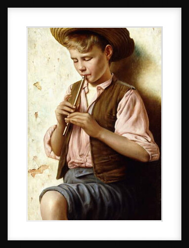 A Young Boy with a Flute by Vittorio Rignano
