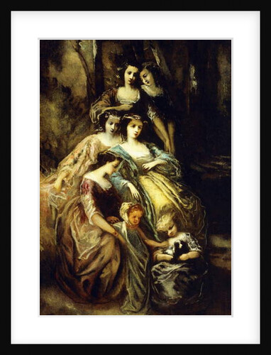 Empress Eugenie and Her Attendants, by Adolphe Joseph Thomas Monticelli