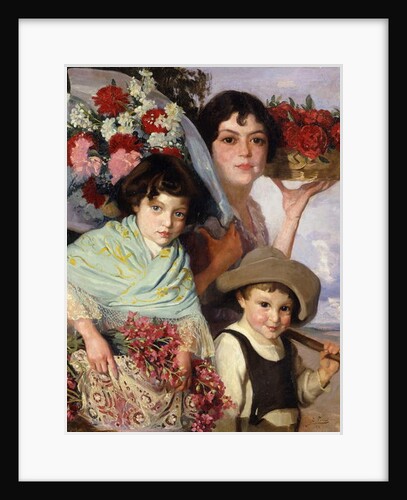 Flower Gatherers, 1916 by Eduardo Ferrer Comas