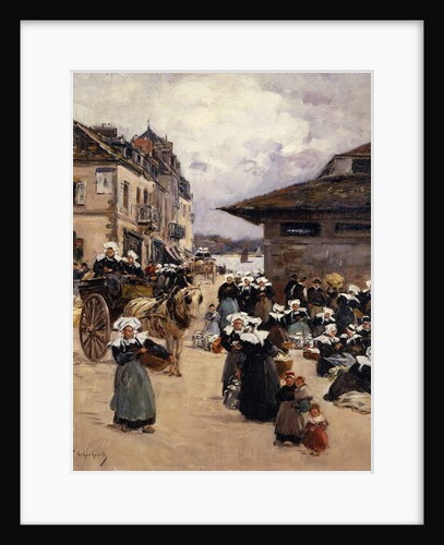 Corner Market in Concarneau; Coin de Marches a Concarneau by Fernand Legout-Gerard