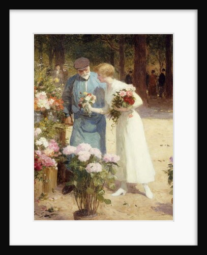 A Flower Market by Victor Gabriel Gilbert