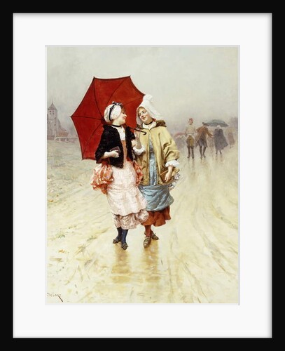 The Red Umbrella, by Charles Edouard Delort