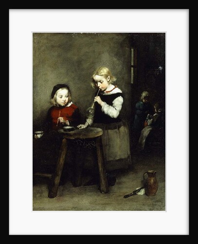Blowing Bubbles by Auguste Theodule Ribot
