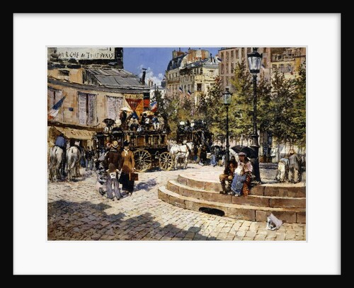 A Busy Paris Square, 1878 by Felix Hilaire Buhot