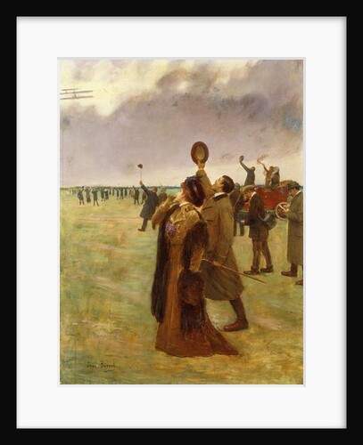 Flight of the Wright Biplane; Envole d'un Biplan Type Wright, by Jean Beraud