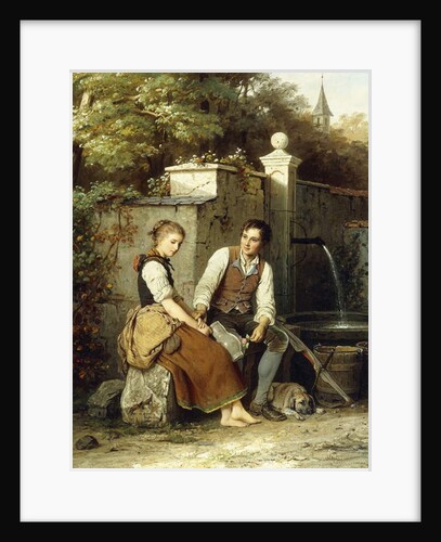At the Well, 1872 by Johann Georg Meyer von Bremen