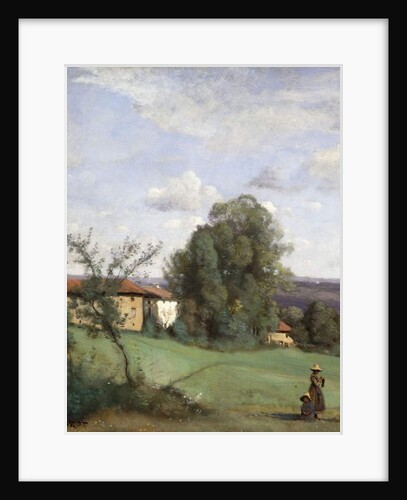 A Farm in Dardagny; Une Ferme de Dardagny, c.1855-57 by Jean Baptiste Camille Corot