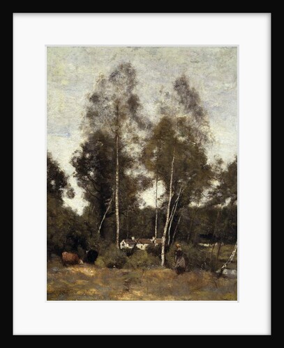 Clairiere Pierre du Bois, the Evaux, near Chateau-Thierry; Clairiere du Bois Pierre, aux Evaux, pres Chateau-Thierry, c.1855-65 by Jean Baptiste Camille Corot