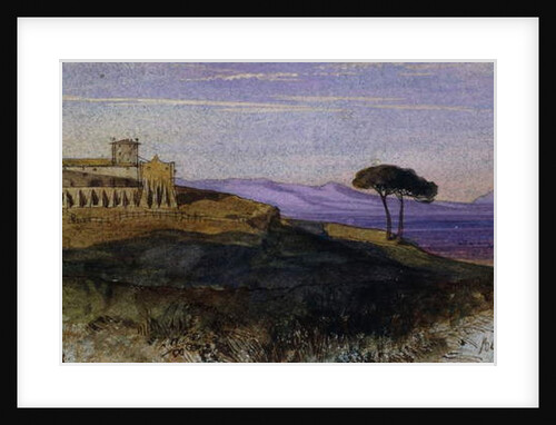A View in the Roman Campagna, 1844 by Edward Lear