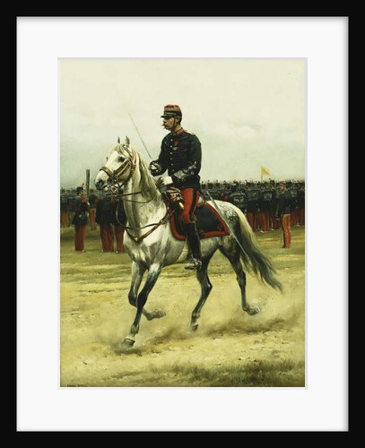 A Cavalry Officer Passing Troops, 1885 by Jean-Baptiste Edouard Detaille