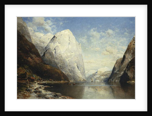 A Norweigan Fjord, 1891 by Julius Rose